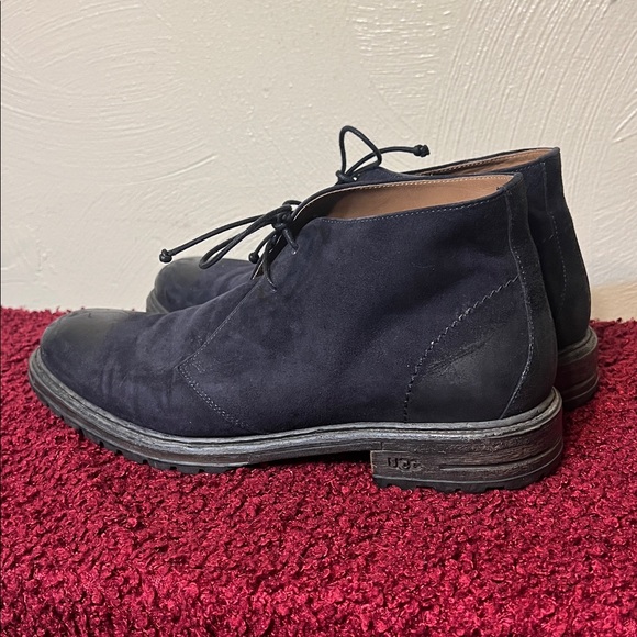 UGG Navy Nubuck Leather Chukka Boots Size 8 Made In Italy main image 15
